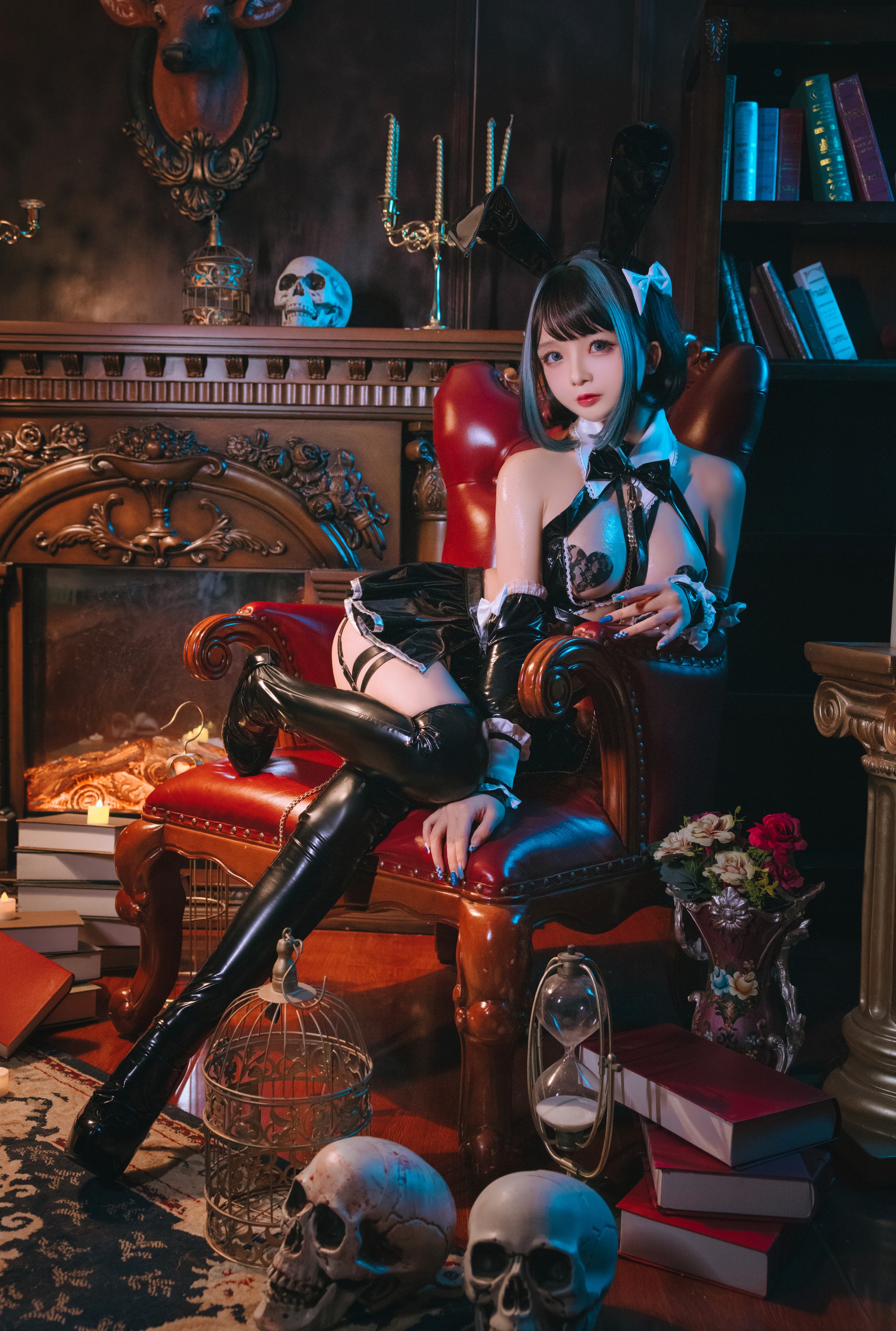 图片[1]-日奈娇 – NO.060 万圣节-恶魔皮衣[66P]-XikXak